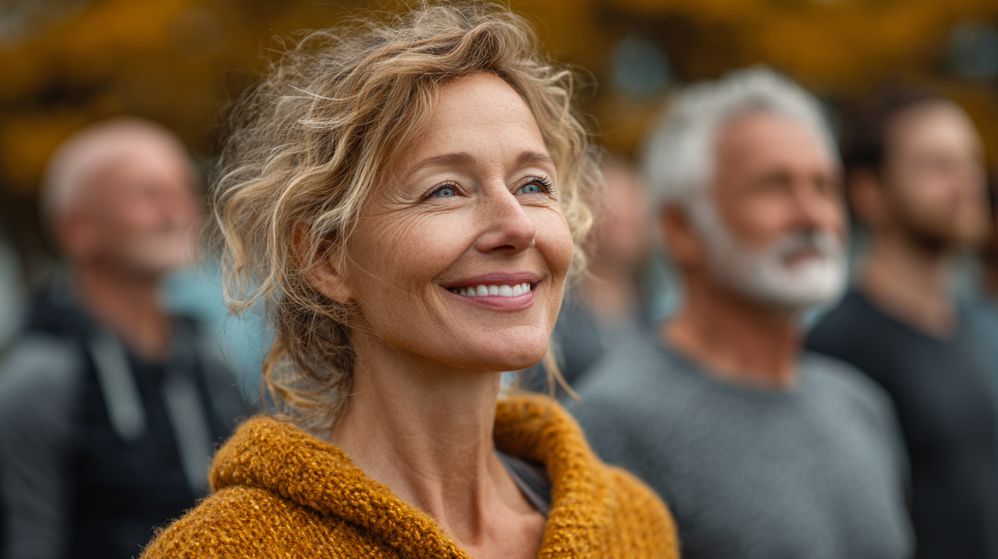 Інструктор допомагає учаснику виконувати асану йоги